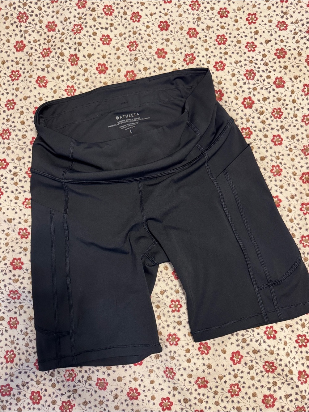 Athleta Women's Black Performance Pocket Bike Shorts